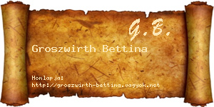 Groszwirth Bettina névjegykártya
